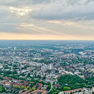Lufaufnahme von der Stadt Hamburg